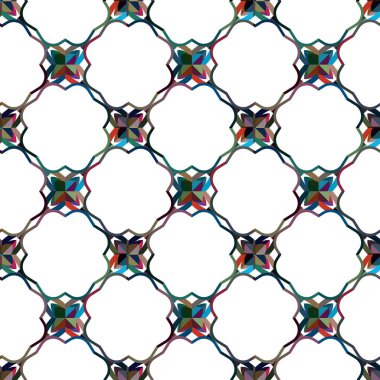 geometrik elementlerle kusursuz arkaplan, vektör illüstrasyonu 