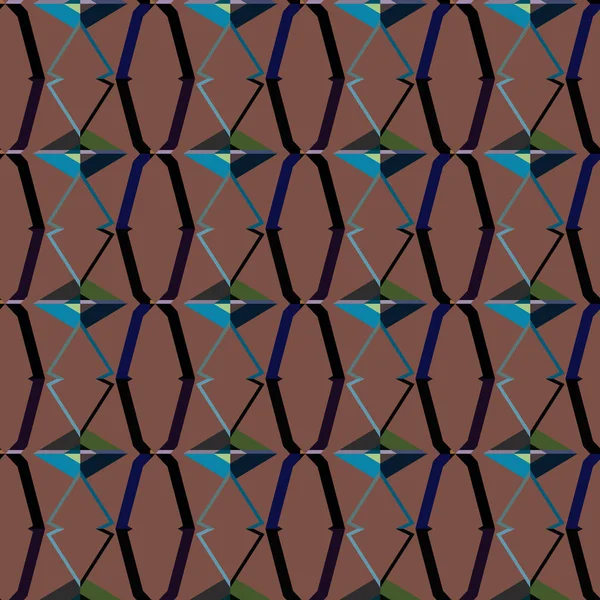 Illustration Vectorielle Abstraite Sans Couture Avec Différentes Formes Géométriques — Image vectorielle