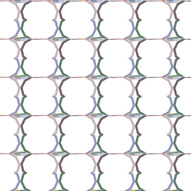 farklı geometrik şekillere sahip soyut, pürüzsüz desensiz vektör çizimi