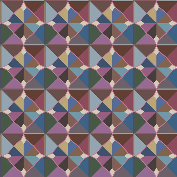 Tileable Background Geometric Elements Fabric Design — ストックベクタ