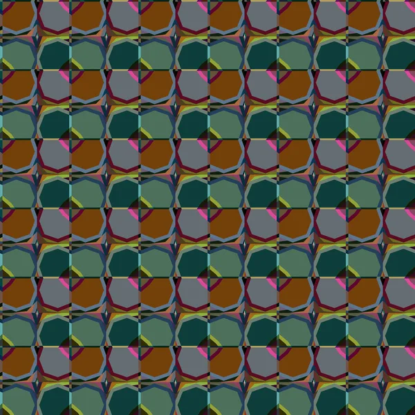 繰り返し心から作成されるシームレスなカラフルな抽象パターン — ストックベクタ