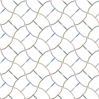 farklı geometrik şekillere sahip soyut, pürüzsüz desensiz vektör çizimi