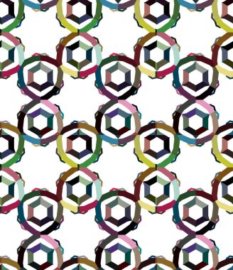 Geometrik süslemeli vektör deseni. Kusursuz tasarım dokusu.