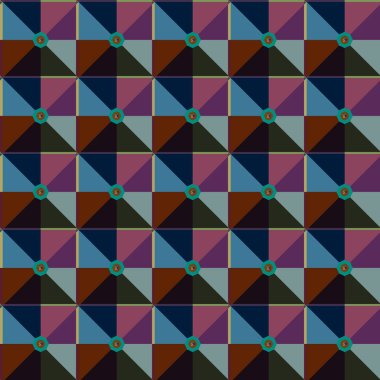 farklı geometrik şekillere sahip soyut, pürüzsüz desensiz vektör çizimi
