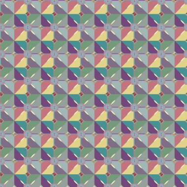 farklı geometrik şekillere sahip soyut, pürüzsüz desensiz vektör çizimi