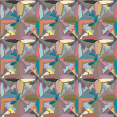 geometrik elementlerle kusursuz arkaplan, vektör illüstrasyonu 