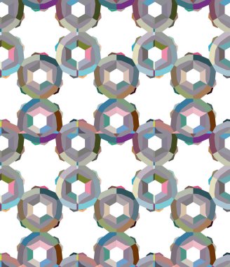Modern geometrik vektör tasarımı, kusursuz desen çizimi
