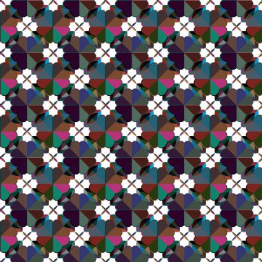 Modern geometrik vektör tasarımı, kusursuz desen çizimi