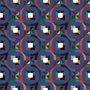 farklı geometrik şekillere sahip soyut, pürüzsüz desensiz vektör çizimi