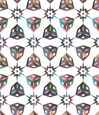 geometrik elementlerle kusursuz arkaplan, vektör 