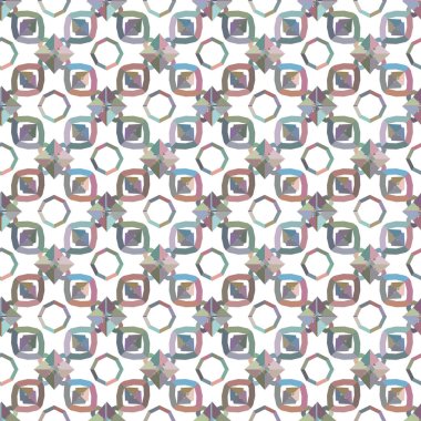 Geometrik süslemeli vektör deseni. Kusursuz tasarım dokusu.