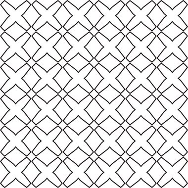 farklı geometrik şekillere sahip soyut, pürüzsüz desensiz vektör çizimi