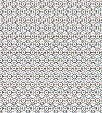 farklı geometrik şekillere sahip soyut, pürüzsüz desensiz vektör çizimi