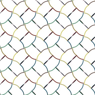 Renkli şekilli soyut geometrik desen