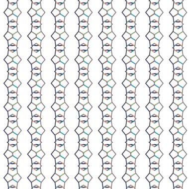 Geometrik süslemeli vektör deseni. Kusursuz tasarım dokusu. 