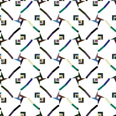 Geometrik süslemeli vektör deseni. Kusursuz tasarım dokusu.
