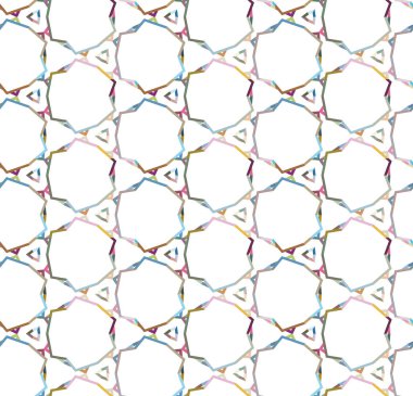 farklı geometrik şekillere sahip soyut, pürüzsüz desensiz vektör çizimi