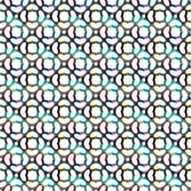 farklı geometrik şekillere sahip soyut, pürüzsüz desensiz vektör çizimi