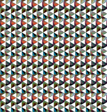 geometrik elementlerle kusursuz arkaplan, vektör illüstrasyonu 