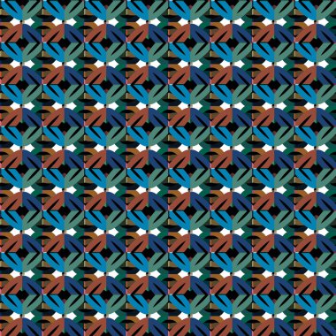 Soyut geometrik şekilli kusursuz desen