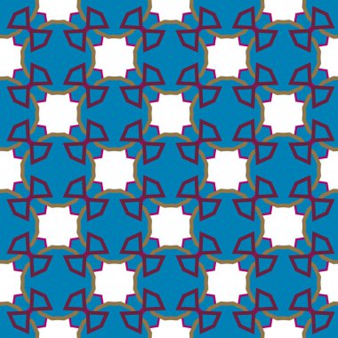 Farklı geometrik şekillere sahip kusursuz desensiz vektör çizimi