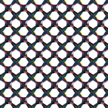 Farklı geometrik şekillere sahip kusursuz desensiz vektör çizimi