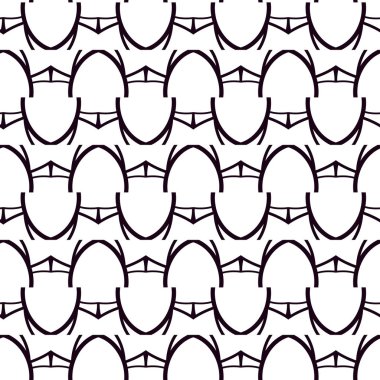 Geometrik süslemeli vektör deseni. Kusursuz tasarım dokusu. 