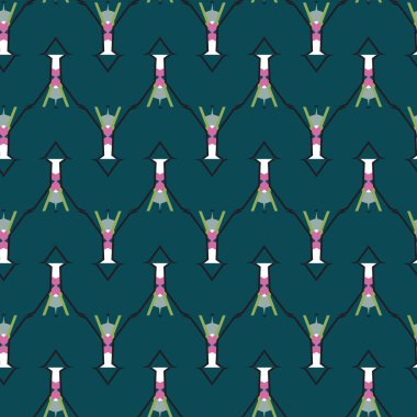 Modern geometrik vektör tasarımı, kusursuz desen çizimi