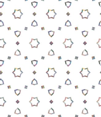 farklı geometrik şekillere sahip soyut, pürüzsüz desensiz vektör çizimi