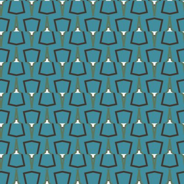 Farklı geometrik şekillere sahip kusursuz desensiz vektör çizimi