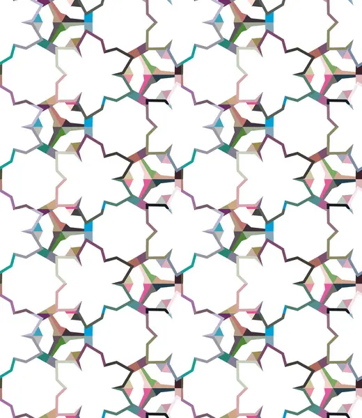 Geometrik Süslemeli Vektör Deseni Kusursuz Tasarım Dokusu — Stok Vektör