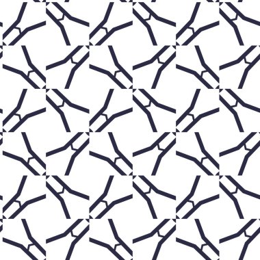 Geometrik süslemeli vektör deseni. Kusursuz tasarım