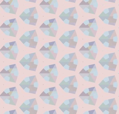 farklı geometrik şekillere sahip soyut, pürüzsüz desensiz vektör çizimi