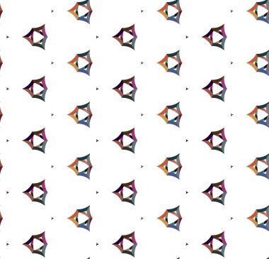 farklı geometrik şekillere sahip soyut, pürüzsüz desensiz vektör çizimi