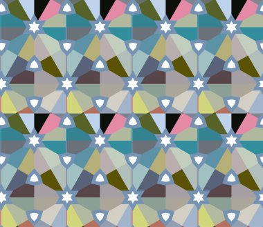 Geometrik süslemeli vektör deseni. Kusursuz tasarım dokusu.