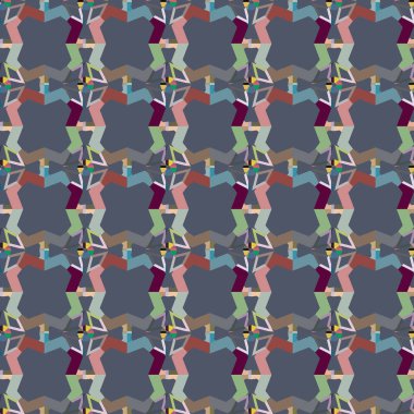 geometrik elementlerle kusursuz arkaplan, vektör illüstrasyonu 