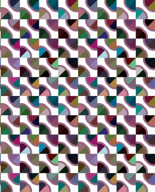 Modern geometrik vektör tasarımı, kusursuz desen çizimi