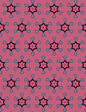 Farklı geometrik şekillere sahip kusursuz desensiz vektör çizimi