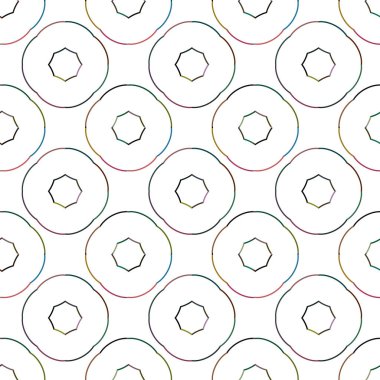 Modern geometrik vektör tasarımı, kusursuz desen çizimi