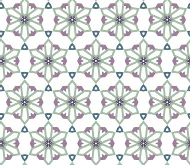 Geometrik süslemeli vektör deseni. Kusursuz tasarım