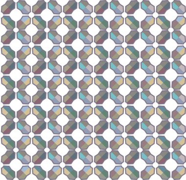 farklı geometrik şekillere sahip vektörsüz desen