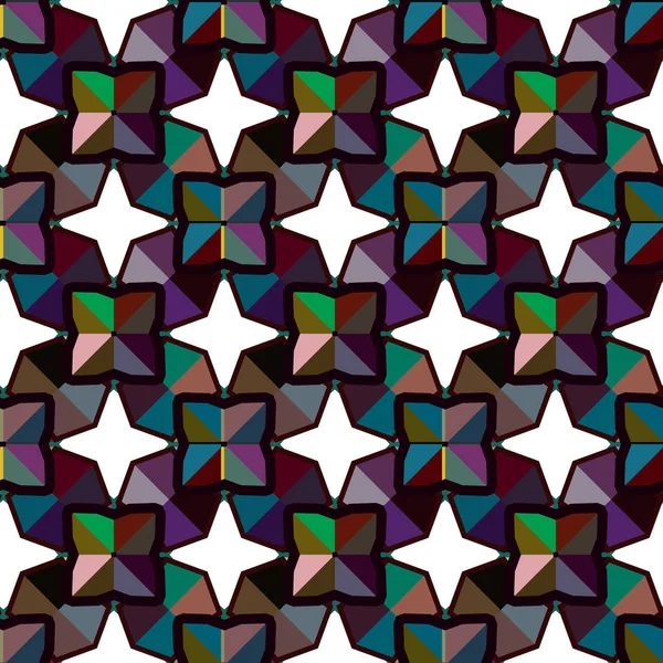 几何形状的抽象无缝图案 — 图库矢量图片