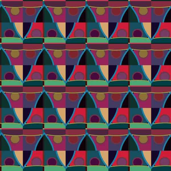 Nahtloses Muster Mit Geometrischer Formgebung — Stockvektor
