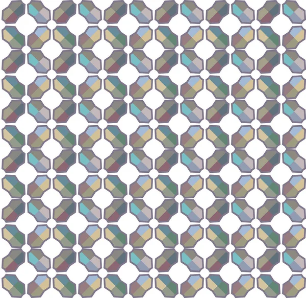 Vector Seamless Pattern Different Geometric Shapes — 스톡 벡터