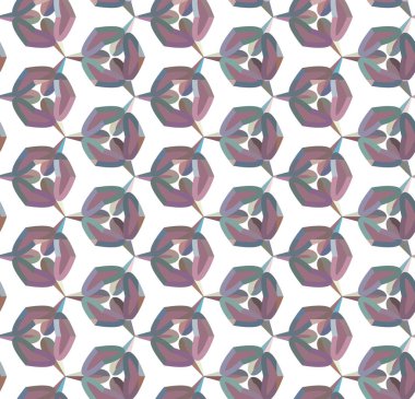 Farklı geometrik şekillere sahip kusursuz desensiz vektör çizimi