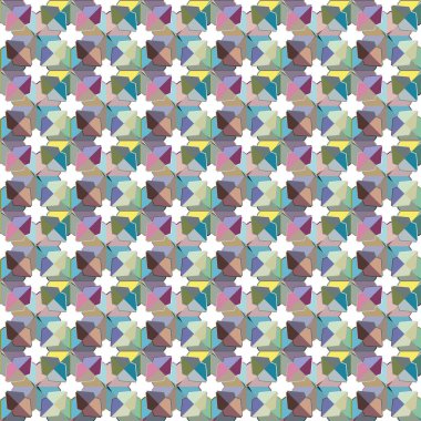 Soyut geometrik şekilli kusursuz desen