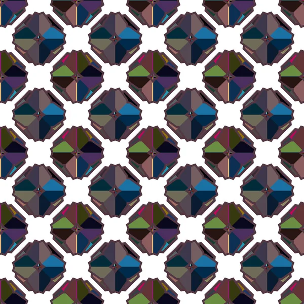 Nahtlose Muster Mit Abstrakten Geometrischen Formen — Stockvektor