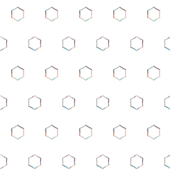 Patrón Sin Costura Con Formas Geométricas Vector Ilustración — Vector de stock