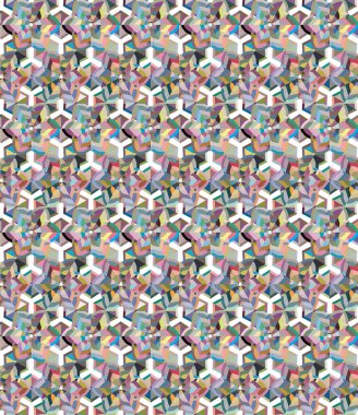 Modern geometrik vektör tasarımı, kusursuz desen çizimi