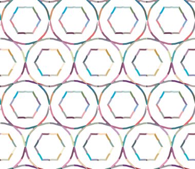 Modern geometrik vektör tasarımı, kusursuz desen çizimi